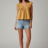 Ava Smocked Ruffle Cotton Top