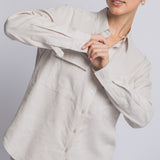 Mila Linen Blend Button Down Shirt