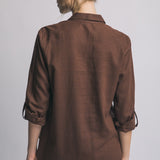 Mila Linen Blend Button Down Shirt