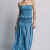 Dana Denim Smocked Tank Top