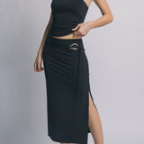 Ivy Gold Detail Top & Midi Skirt Set