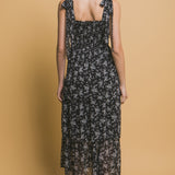 Carly Floral Smocked Tiered Midi Dress