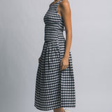 Tammy  Gingham Smocked Midi Dress