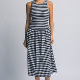 Tammy  Gingham Smocked Midi Dress