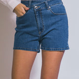 Leah Stretch Denim Shorts with Pockets