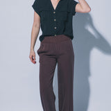 Becca Smocked Waist High Rise Casual Pants