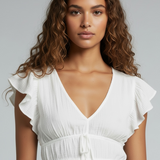 Olivia Tie Front Peplum Top