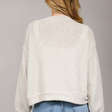 Cozy Cropped Button Front Knit Cardigan