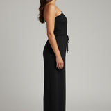 Kylie Smocked Bodice Tie Front Jumpsuit