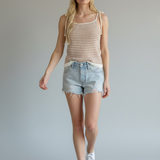 Laguna Striped Crochet Top