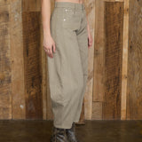 Andy High Waist Barrel Leg Cropped Denim Pants