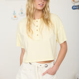 Henley Cropped Boxy Knit Top