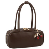 Cherry Charm Faux Leather Shoulder Bag