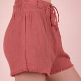 Sandy Gauze Tie Front Shorts