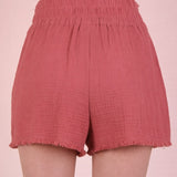Sandy Gauze Tie Front Shorts