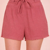 Sandy Gauze Tie Front Shorts