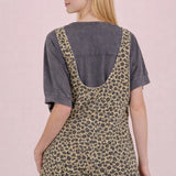 Leopard Printed Cotton Romper