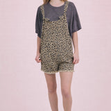 Leopard Printed Cotton Romper