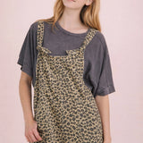Leopard Printed Cotton Romper