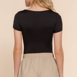 Samantha Short Sleeve U-Neck Bodysuit