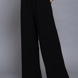 Rowan Black Texture Knit Straight Leg Pants
