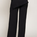Macy Overwrap Tie Front Texture Knit Pants