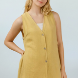Goldie Linen Blend Button Down Top & Drawstring Shorts Set