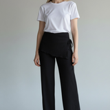 Macy Overwrap Tie Front Texture Knit Pants