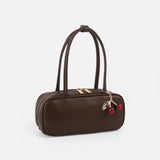 Cherry Charm Faux Leather Shoulder Bag