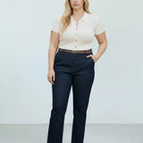 Braided Belt Stretch Chino Pants (Plus Size)