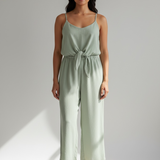 Ariah Front Tie Ankle Length Jumpsuit