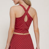 Honey Polka Dot Activewear Tank & Skort Set