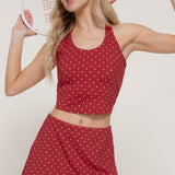 Honey Polka Dot Activewear Tank & Skort Set