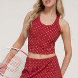 Honey Polka Dot Activewear Tank & Skort Set