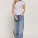 Jaime Fitted Rib Knit Crew Neck Top