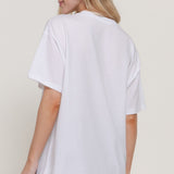 Strawberry Print Oversized Cotton Jersey T-Shirt