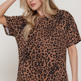 Oversized Cheetah Print Cotton Jersey Tee