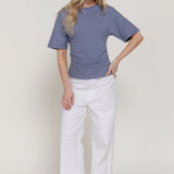 Stella Blue Stripe Cotton Jersey Top
