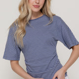 Stella Blue Stripe Cotton Jersey Top