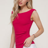 Blake Asymmetric Hem Sleeveless Knit Top