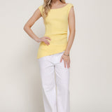 Blake Asymmetric Hem Sleeveless Knit Top