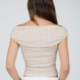 Mae Stripe Off The Shoulder Top