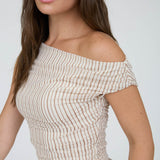 Mae Stripe Off The Shoulder Top