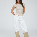 Mae Stripe Off The Shoulder Top