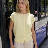 Sunni Sleeveless Knit Cardigan Vest